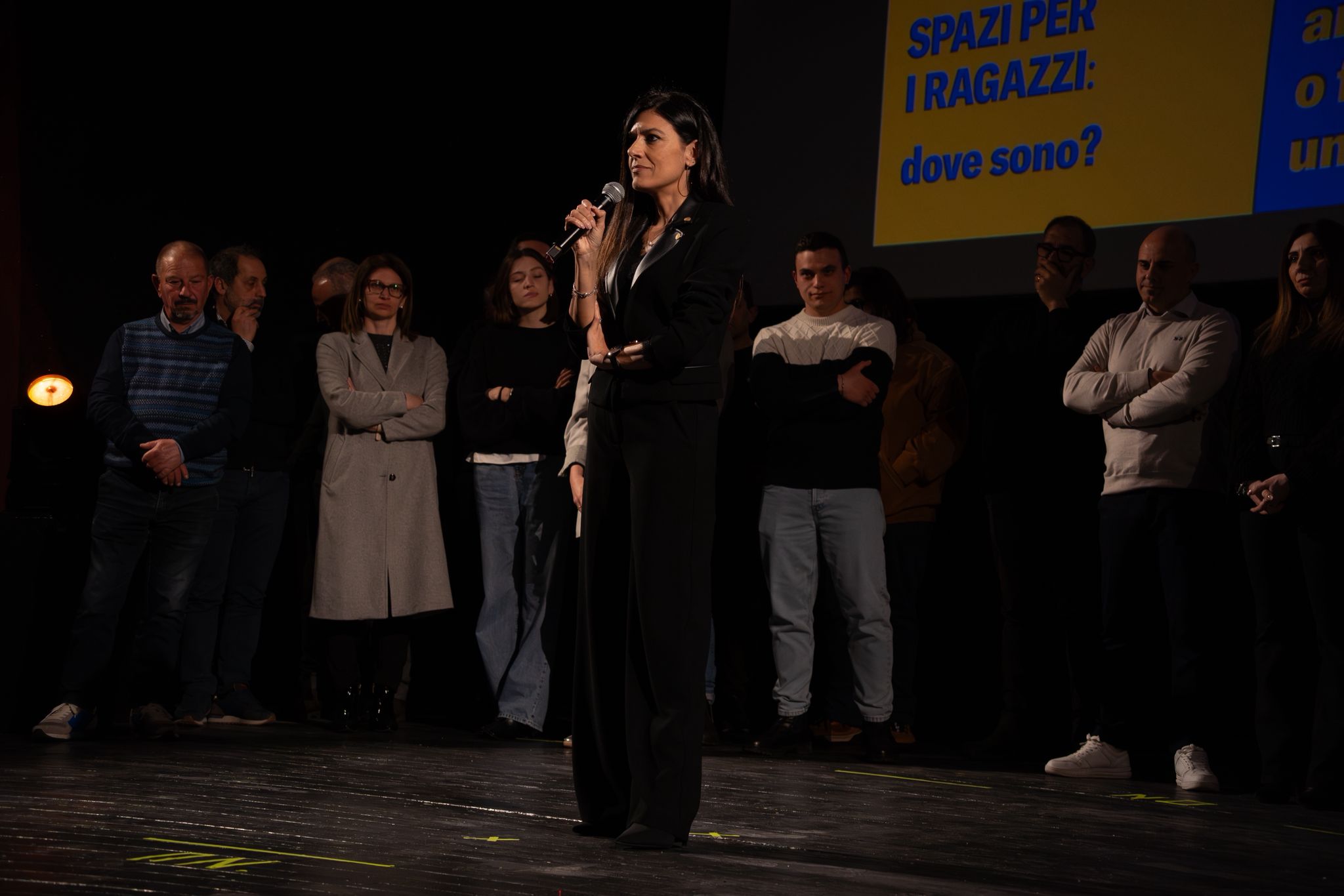 Membri della squadra durante l'evento