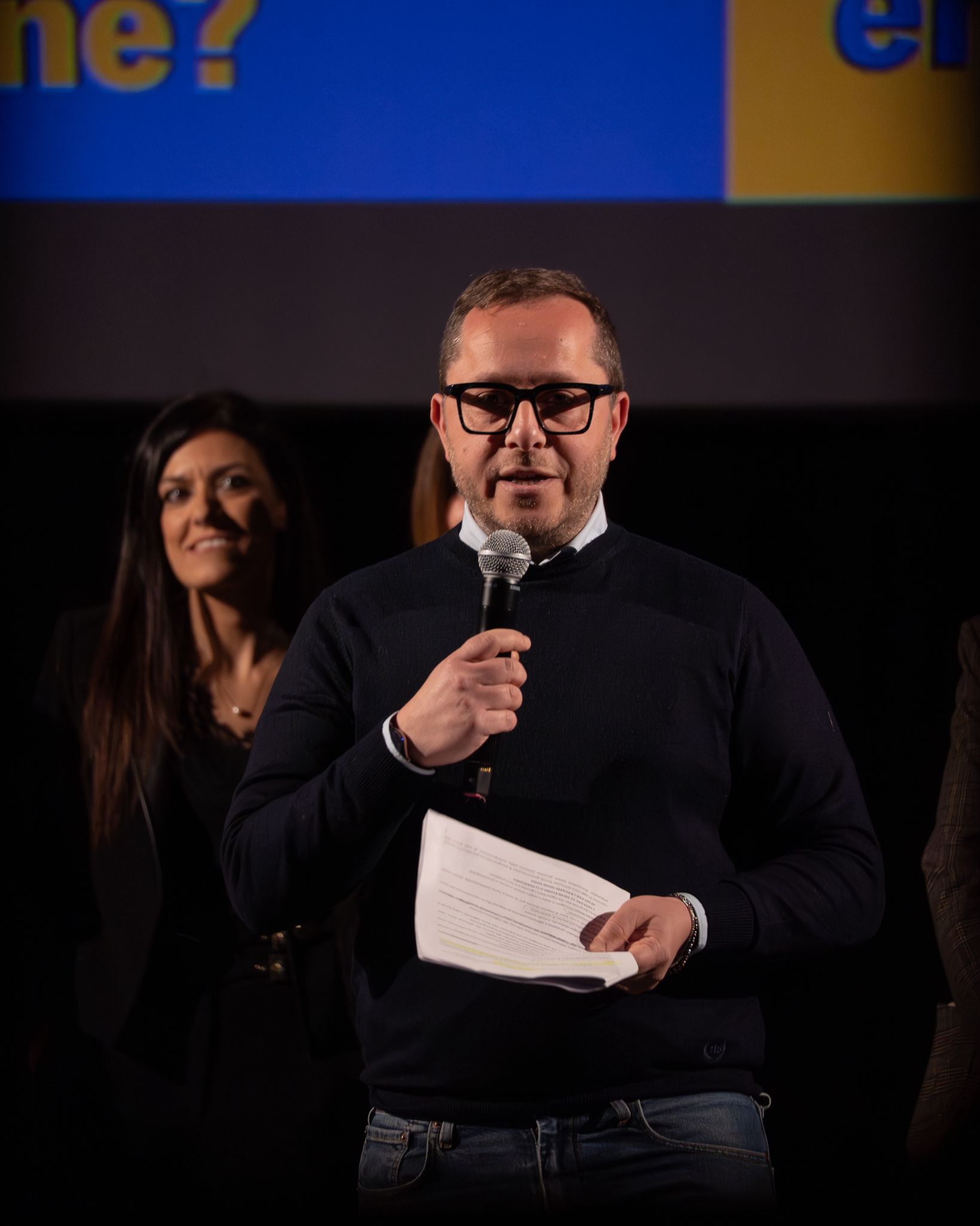 Intervento di un candidato della coalizione